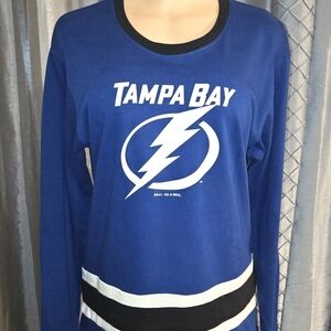 NHL Blue and Black Crew Neck Sweater